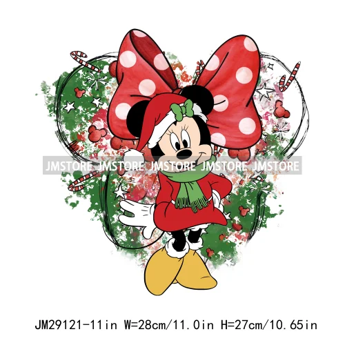 Cartoon Animal Character Merry Christmas Holiday Season Iron On DTF Transfer Stickers Logos Ready To Press For Hoodies