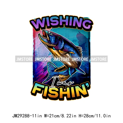 Happy Fishing Quotes Fisherman Weekend Hooker Reel Cool Dad Father Iron On DTF Transfers Stickers Ready To Press For T-shirts