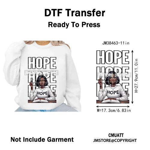 Pray Jesus Faith Trust Black Woman Religious Blessed Thermal Designs Iron on DTF Transfers Stickers Ready to Press for Clothes