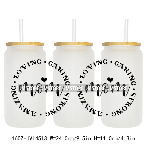 Girl Boy Mom Funny Quotes UV DTF Stickers Ready to Transfer Cup Wrap Custom Labels DIY Craft For Libbey Can Glass Tumblers Mugs