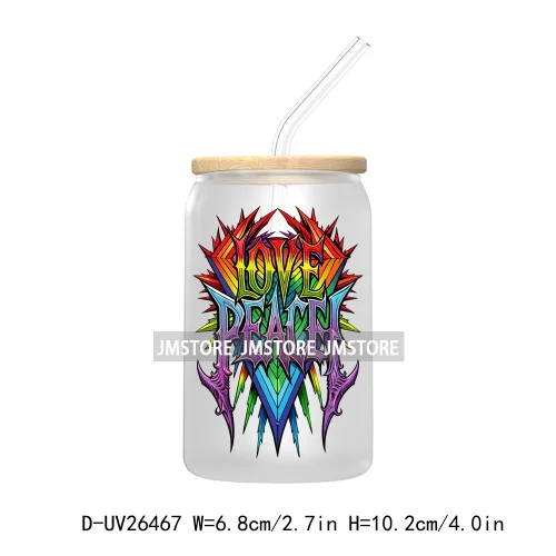 LGBT Quotes UV DTF Transfer Stickers Decals For Libbey Cold Cups Mugs Tumbler Waterproof DIY Custom Logo Labels Rainbow Pride