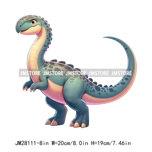 Funny Diy Dinosaur Cute Dino Nursery Animal DTF Iron On Transfers Stickers Ready To Press For T-shirts Bags