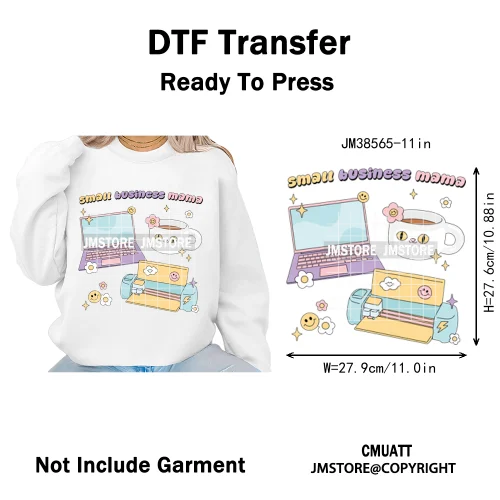 Trendy In My Girls Era Teacher School Good Vibes Quotes Iron on DTF Washable Transfers Stickers Ready to Press for Textile Bags