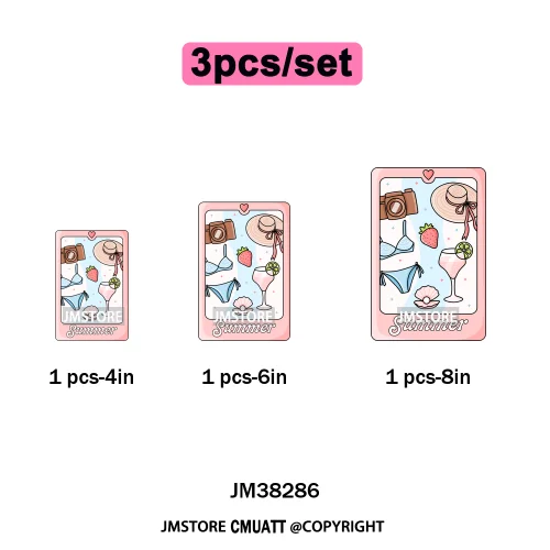 Cute Summer Book Picnic Kindle Club Beach Reading Bookish Vacation Iron on DTF Transfer Stickers Ready to Press for Clothes Bags