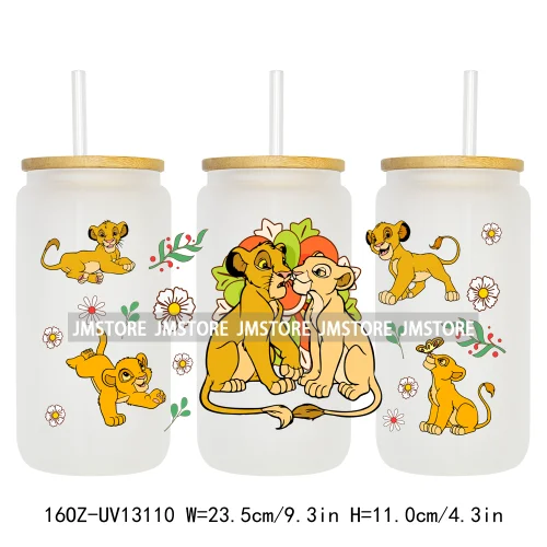 Cartoon Lion Magic King UV DTF Wraps Transfer Sticker Selfadhesive Waterproof High Quality For 16OZ Libbey Glass Can Tumbler