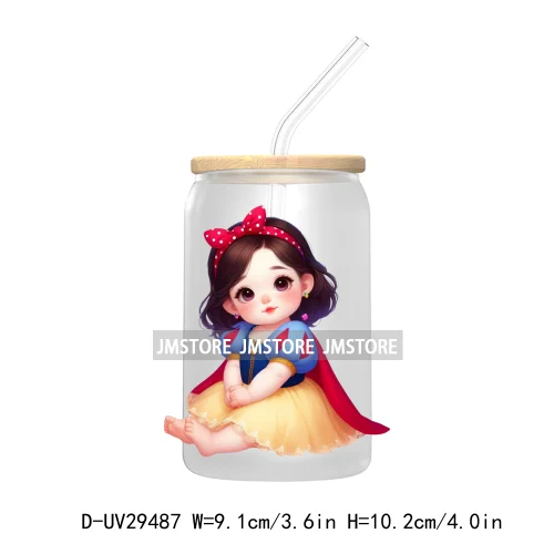 Cute Cartoon Baby Girls Kids Characters UV DTF Transfer Stickers Decals For Libbey Cold Cups Mugs Tumbler Princess Mouse Friends