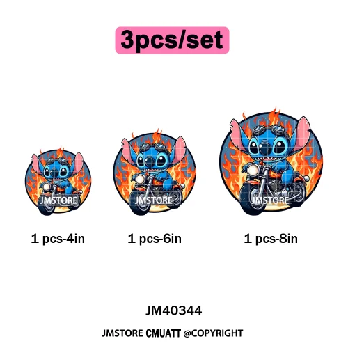 Trendy Cartoon Animal Characters Lover Cold Peel Logos Iron on DTF Washable Transfers Stickers Ready to Press for Hoodies Bags