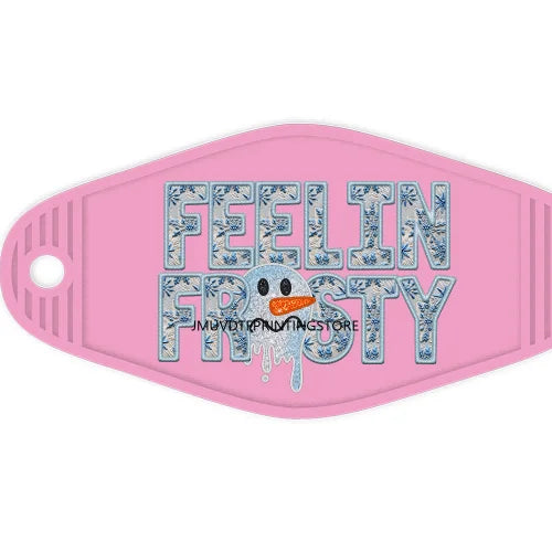 Faux Sparkling Glitter Feeling Frosty High Quality WaterProof UV DTF Sticker For Motel Hotel Keychain Peppermint Season