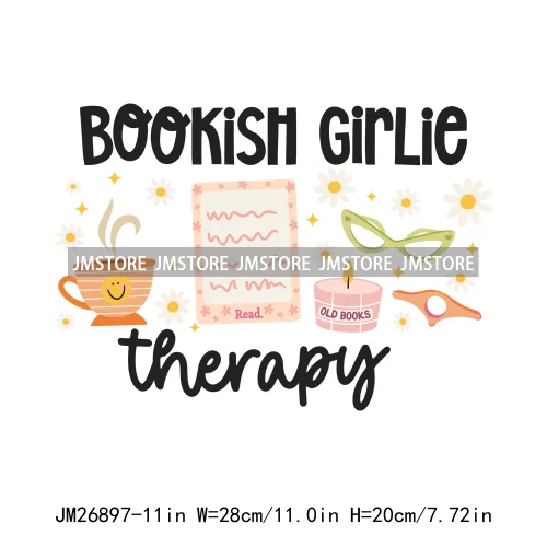 Washable Good Vibes To Be Kind Book Lover Keep Going Floral Mental Health DTF Iron On Thermal Transfers Stickers For Hoodies