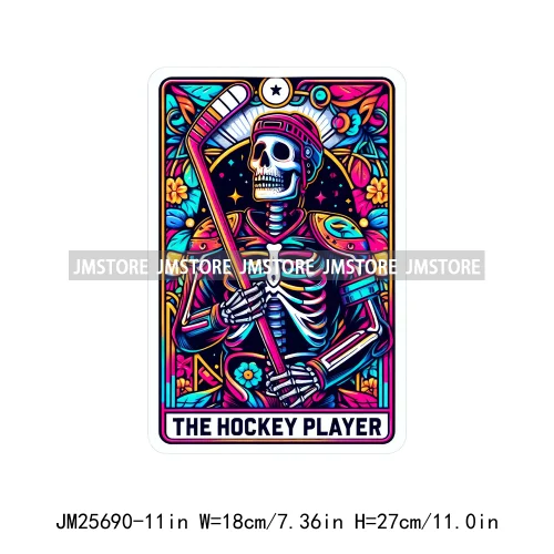 Wholesale Hot Mama Teacher Design Hockey Baseball Player Tarot Card DTF Iron on Decals Heat Press Transfer Stickers for Clothing