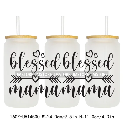 Girl Boy Mom Funny Quotes UV DTF Stickers Ready to Transfer Cup Wrap Custom Labels DIY Craft For Libbey Can Glass Tumblers Mugs
