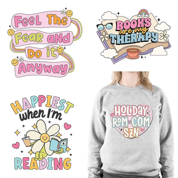 Colorful Be Kind Good day Happiest Reading DTF Printing Designs Positive Thinking Quotes Iron On Transfer Decals For Clothing