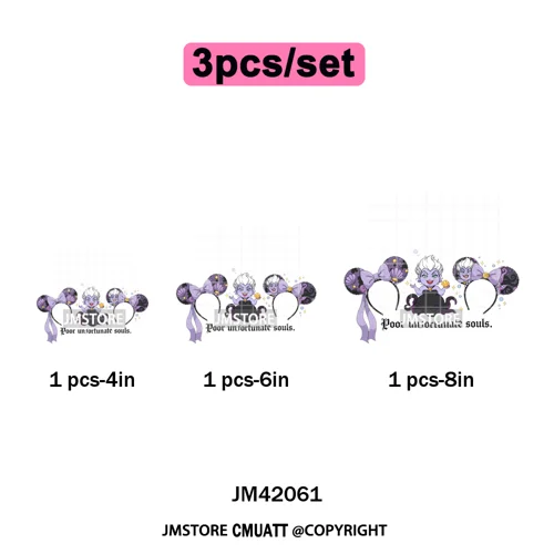 Movie Cartoon Character Coquette Kids Love Girly Halloween Iron on DTF Washable Transfers Stickers Ready to Press for Clothing