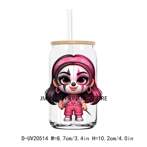 Sad Girl Chola Chicana UV DTF Transfers Stickers Decals For Libbey Cold Cups Mugs Tumbler Mexican Culture Waterproof DIY Logo