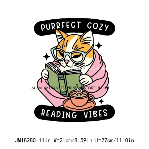 Positive Quotes Coffee Fuel Good Vibes Book Read In Peace Best At Drinking DTF Heat Transfer Stickers Ready To Press For Clothes