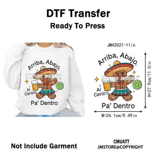 Tis The Season Pan Dulce Mexican Xmas Tuki Donkey Spanish Christmas Latin Iron on DTF Transfers Stickers Ready to Press for Text
