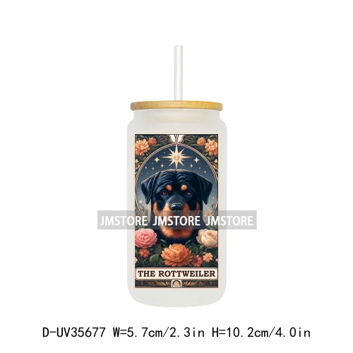 Dog Cat Animals Tarot Card UV Sticker Decals For Libbey Cold Cups Mugs Tumbler Transfer Stickers Waterproof High Quality Labels