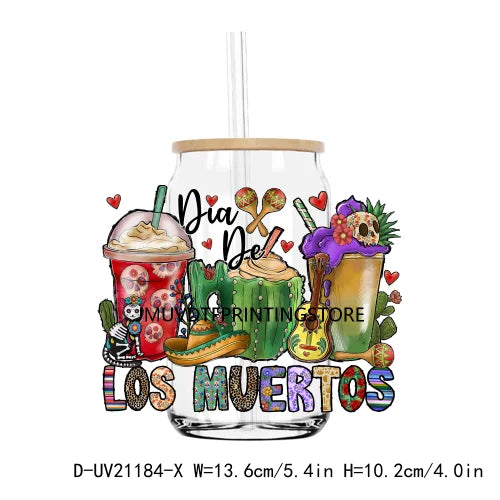 Mecican Cinco De Mayo Sombrero Hat UV DTF Transfers Stickers Decals For Libbey Cold Cups Mugs Tumbler Waterproof DIY Logo Latina