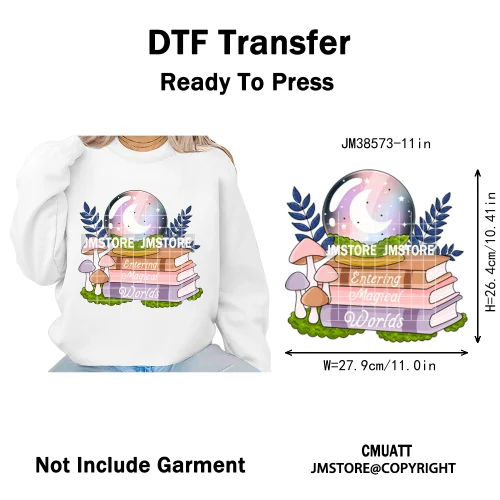 Funny Book Lover Club Inspirational Sayings Reading Coffee Iron on DTF Washable Transfers Stickers Ready to Press for Clothing
