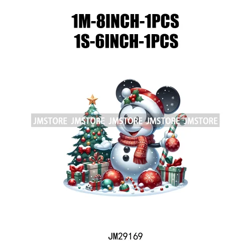 Special Delivery Characters Cartoon Santa Claus Christmas Gift Iron On DTF Transfers Stickers Ready To Press For Clothes