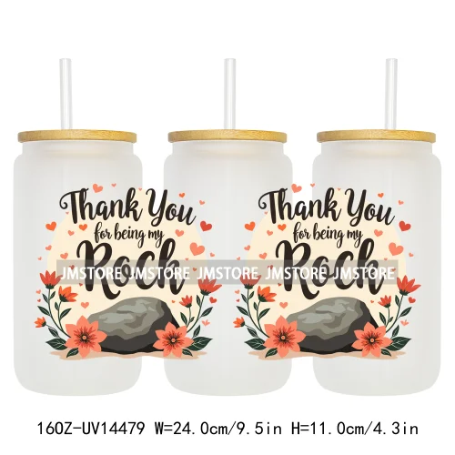 Mother's Day Quotes Mom Love UV DTF Wraps Transfer Sticker Waterproof Custom UV DTF Prints For 16OZ Libbey Glass Can Tumbler Mug