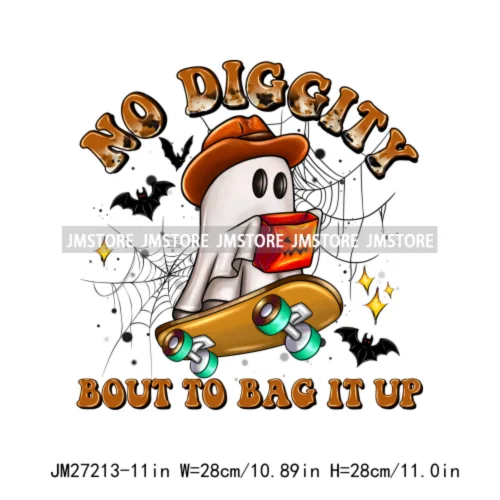 Sweet Spooky Ice Cream Season Ghost Boo Halloween Creepy People Trick Or Treat Candy DTF Iron On Transfers Stickers For T-shirts