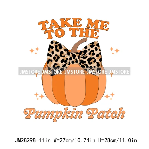 Pumpkin Season Autumn Coquette Bow Girly Cozy Fall Vibes Decals DTF Iron On Transfers Stickers Ready To Press For Hoodies Bags