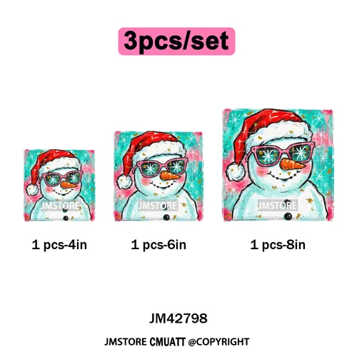Preppy Brushstroke Gingerbread Santa Bow Tree Merry Christmas Girly Iron on DTF Transfers Stickers Ready to Press for T-shirts
