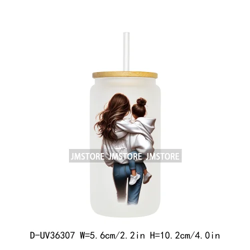Mother And Daughter Mother's Day UV Sticker Decals For Libbey Cold Cups Mugs Tumbler Transfer Stickers Waterproof Custom Logo