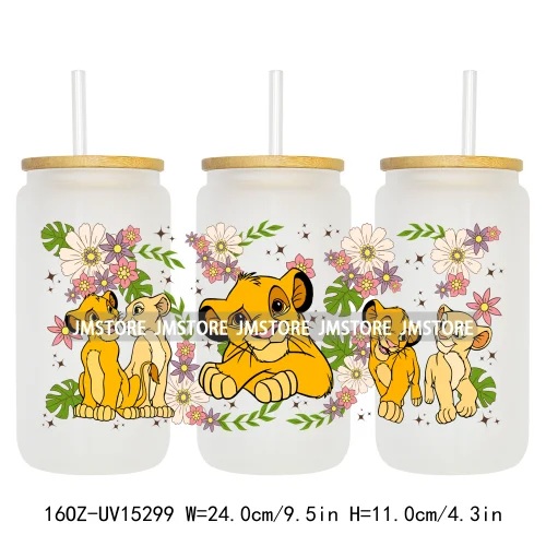 Trendy Cartoon Friends Coffee 16OZ UV DTF Cup Wraps Ready To Apply Waterproof Transfer Stickers For Libbey Glass Can Tumbler