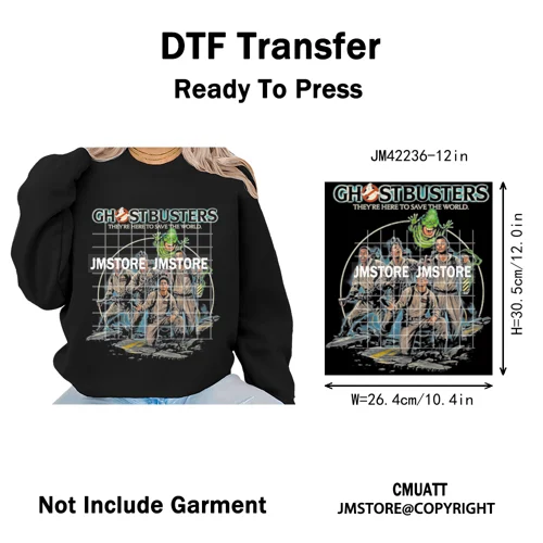 Funny Halftone Movie Series Killer Halloween Spooky Season Iron on DTF Washable Transfers Stickers Ready to Press for T-shirts
