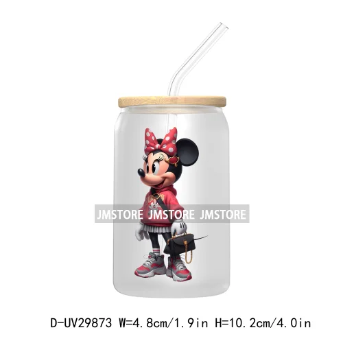 Streetwear Mouse Girl Boy UV DTF Transfer Stickers Decals For Libbey Cold Cups Mugs Tumbler Waterproof Labels Cartoon Characters