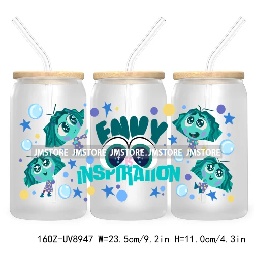 Cartoon Movie Characters UV DTF Stickers For 16OZ Libbey Glass Cup Can Wrap Transfer Printing Custom Logo Labels Best Friends