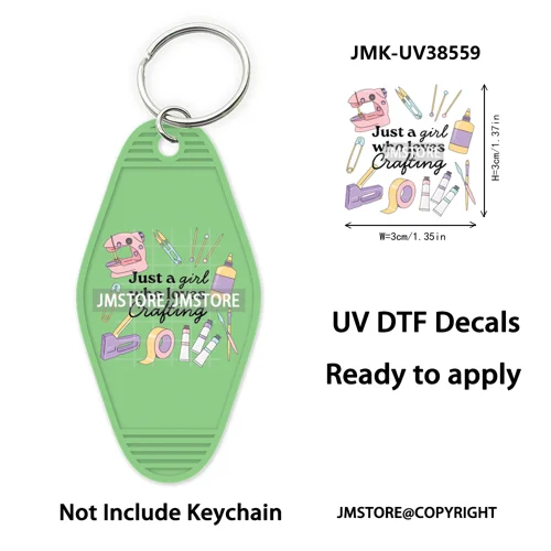 Back To School Teacher Coquette Bow UV DTF Motel Keychain Wraps Ready To Apply Waterproof High Quality Hotel Keychain Decals