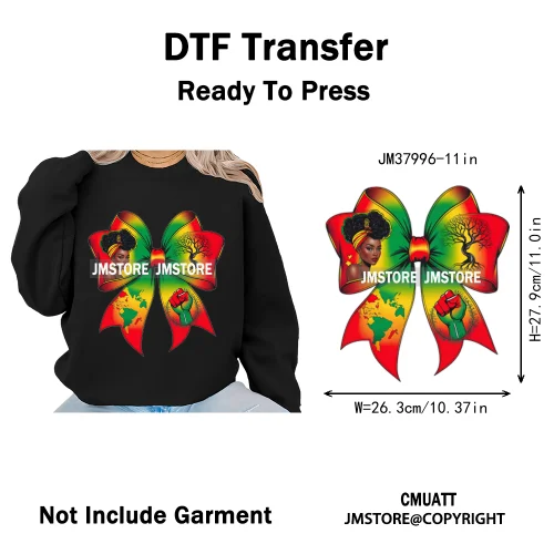 Celebrate Afro Dope Woman Juneteenth Since 1865 Freedom Power Vibes Independence Day Iron on  DTF Transfer Stickers For T-shirts