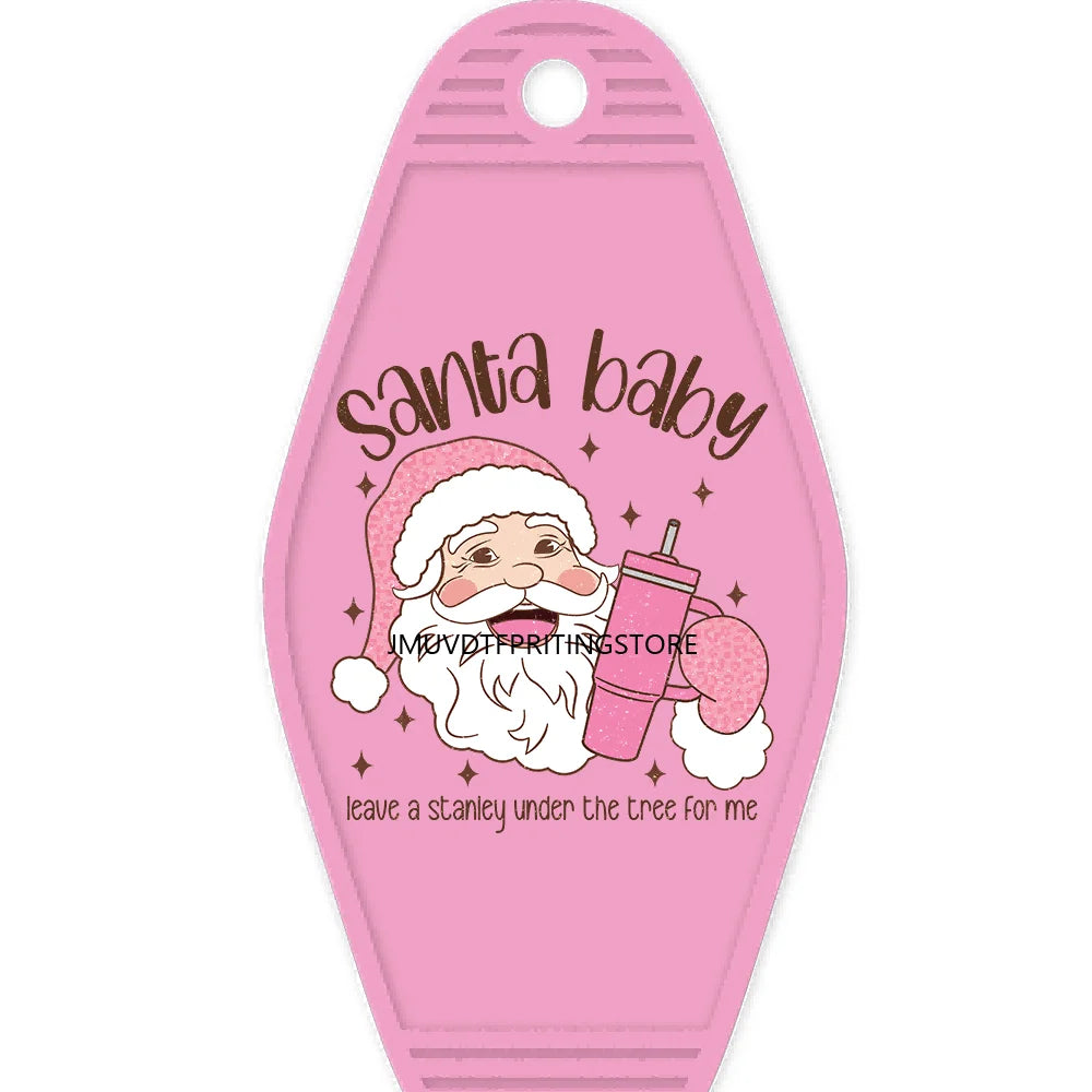 Mexican Christmas Santa Baby High Quality Durable WaterProof UV DTF Sticker Logo For Motel Hotel Keychain Pan Dulce