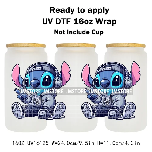 Trendy Movie Cartoon Character Bow 16OZ UV DTF Cup Wrap Ready To Apply Waterproof Transfer Sticker For Libbey Glass Can Tumbler