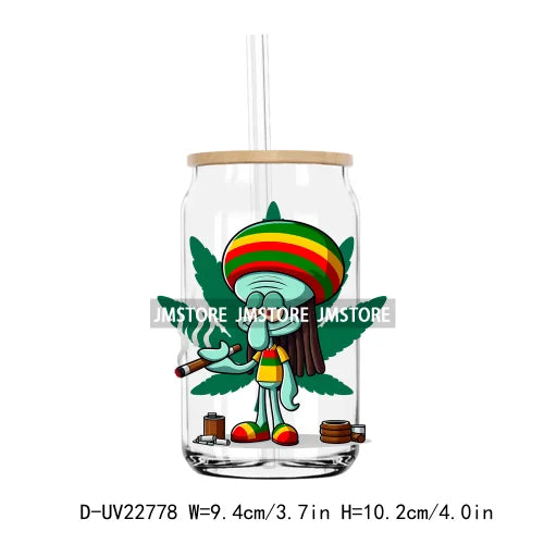 Funny Mexican Tarot Card Cartoon Character UV DTF Transfer Sticker Decals For Libbey Cold Cups Mugs Tumbler Waterproof DIY Craft