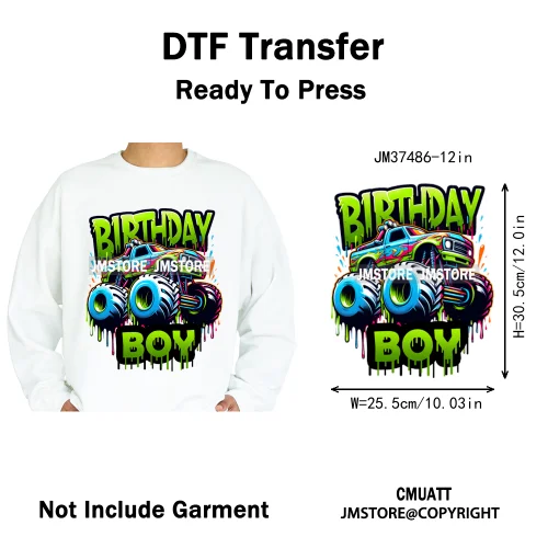 12in Graffiti Hip Hop Music Rap King Lover Video Pro Games Iron on Diy DTF Thermal Transfer Stickers Ready to Press for Clothing