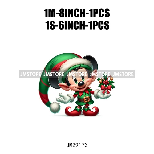 Special Delivery Characters Cartoon Santa Claus Christmas Gift Iron On DTF Transfers Stickers Ready To Press For Clothes