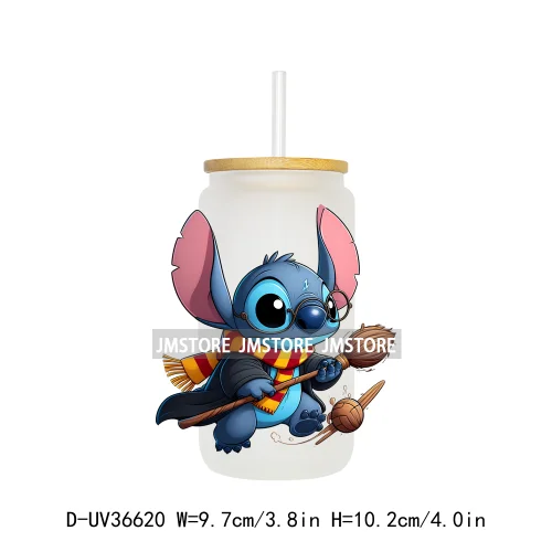 Magic Cartoon Wizard School UV DTF Transfer Stickers Decals Ready To Apply Waterproof For 16OZ Libbey Glass Can Cups Tumbler