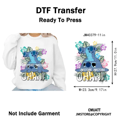 Aloha Flower Summer Vibes Cartoon Animal Vacation Life Designs Iron on DTF Washable Transfers Sticker Ready to Press for Clothes