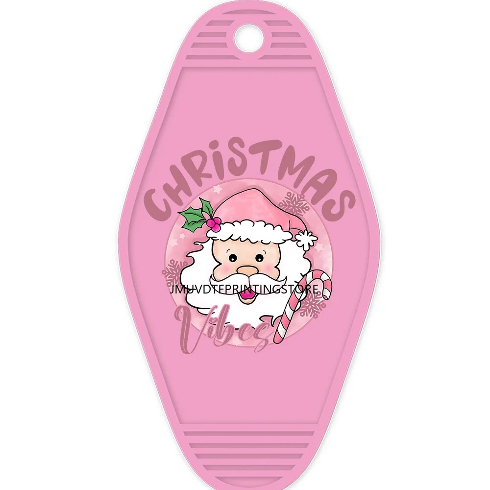 Merry Christmas Gnome High Quality WaterProof UV DTF Sticker For Motel Hotel Keychian Christmas Trees