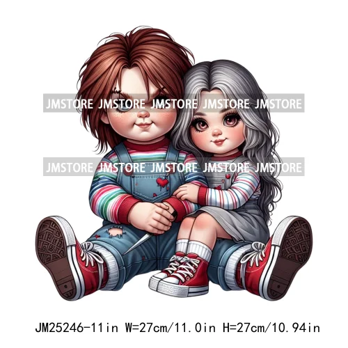 Wholesale Horror Couple Spanish Always And Forever Old School Cholo Chicano Couple DTF Iron On Transfers Stickers For Clothing