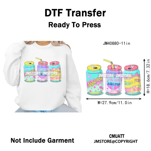 Cartoon Girl Group Boy Band Music Fans Anime Lover Soda Pop Iron on DTF Washable Transfers Stickers Ready to Press for T-shirts