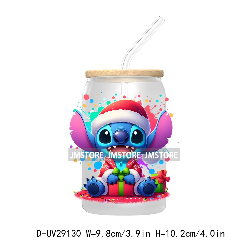 Christmas Vibes Cartoon Mouse Friends UV DTF Transfer Stickers Decals For Libbey Cold Cups Mugs Tumbler Labels Magical Kingdom