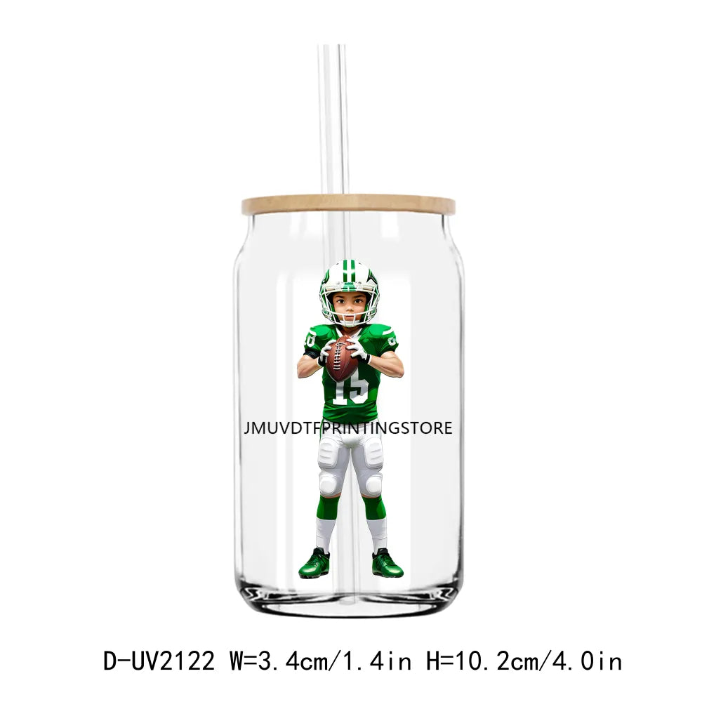 Baseball Football Sport Boy UV DTF Transfers Stickers Decals For Libbey Cold Cups Mugs Tumbler Waterproof DIY Craft