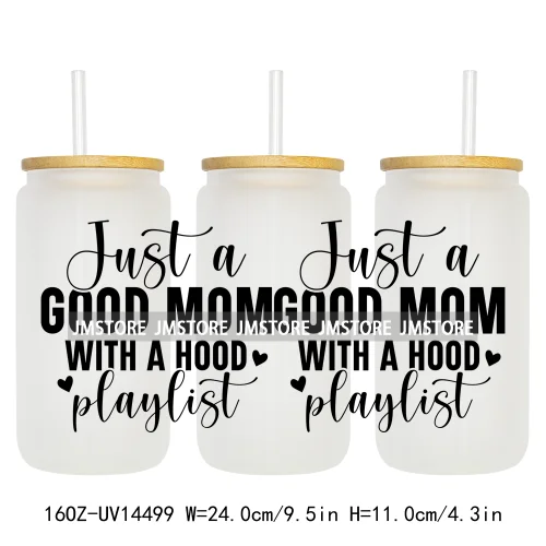 Girl Boy Mom Funny Quotes UV DTF Stickers Ready to Transfer Cup Wrap Custom Labels DIY Craft For Libbey Can Glass Tumblers Mugs