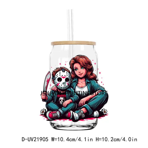 Cartoon Girl Boy Mom Princess UV DTF Transfer Sticker Decal For Libbey Cold Cups Mugs Tumbler Waterproof DIY Craft Mother’s Day