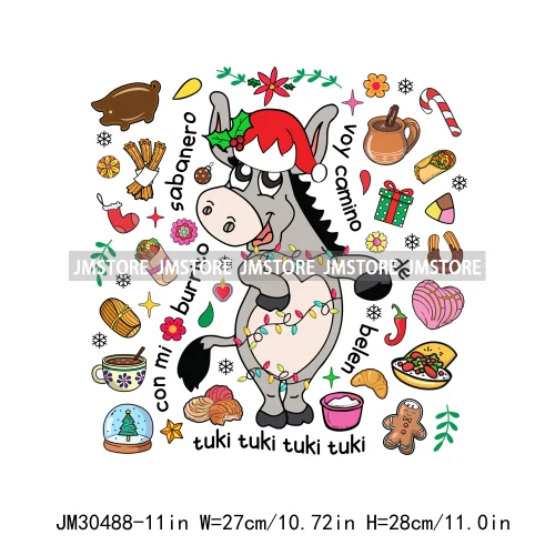 Funny Latina Mexican Culture Tis The Season For Tamales Pan Dulce Concha Christmas Iron On DTF Transfers Stickers For Clothes